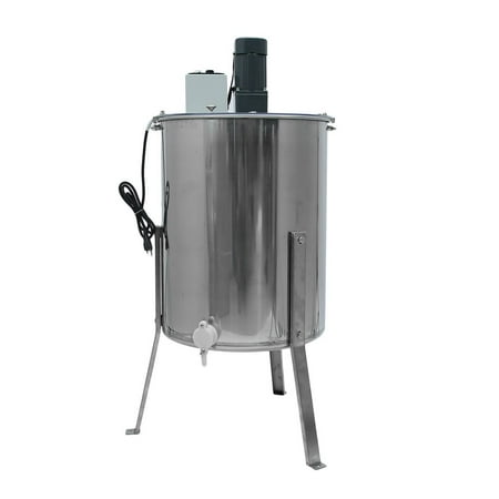 Large 4 Frame Honey Extractor Honey Separator Stainless Steel Manual Crank Pro Extraction Equipment Manual Beekeeping Equipment with Stand