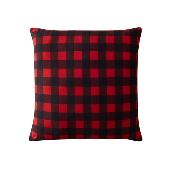 Morgan Home Plaid Reversible Decorative Pillow, 24 x 24 Inches