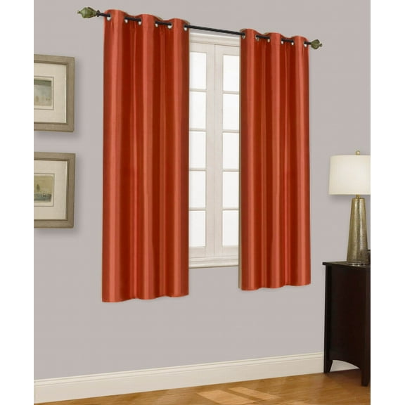 VELVET BRICK BLACKOUT ENERGY EFFICIENT THERMAL PANEL WINDOW GROMMET DRAPE LIGHT FILTERING SIZE 35" WIDE X 63" LENGTH EACH PANEL