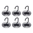 thumbnail image 1 of 6PCS Non-slip Rotating Scarf Tie Hangers Multi-purpose 20-claw Racks Neck Tie Organizers (Black), 1 of 7
