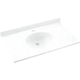 thumbnail image 2 of Swan Ellipse Solid Surface 61'' Single Bathroom Vanity Top, 2 of 7
