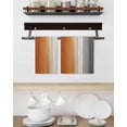 thumbnail image 3 of Burnt Orange Gray Ombre Kitchen Dish Towels for Drying Dishes Set of 2, Vintage Farmhouse Wooden Waffle Weave Microfiber Hand Tea Bathroom Towels Quick Dry & Absorbent Towel 15.7x23.6, 3 of 7