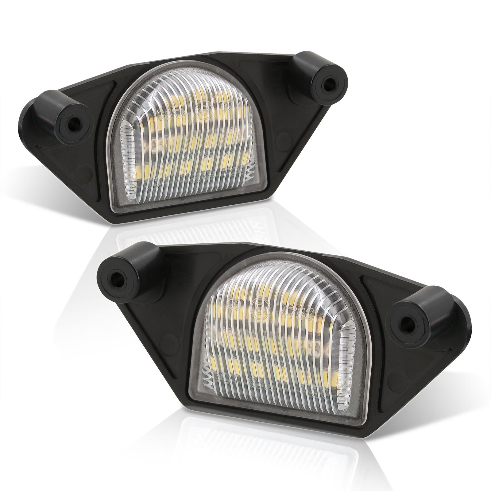 AJP Distributors SMD LED Bulb License Plate Lights Tag Lamps Set Compatible/Replacement For Chevrolet Corvette C4 C5 C6 GMC C/K Series S15 Sonoma Pickup 1500 2500 3500 Chevy Impala Monte Carlo S10 SSR