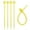 Egg yellow, variant on 5 Pcs Sturdy Silicone Twist Ties Reusable Rubber Cable Organizers for Home and Office Daily Use in Assorted Color