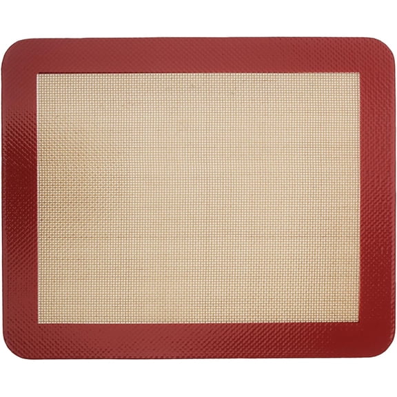 Silicone Baking Mats for 12 Inch Cake Pan/12x12 Cheesecake Pan/Toaster Oven Air Fryer Liner, 11.75"Square Food Grade Silicone Mats (Red, 1x Silicone Baking Mats for 9 x11")