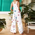 thumbnail image 5 of JULMCOMO American Flag Jumpsuits for Women Red White Blue Plus Size Sleeveless Independence Day Rompers Stars Stripes Wide Leg 4th of July Outfits with Pockets Watermelon Red 5XL, 5 of 7