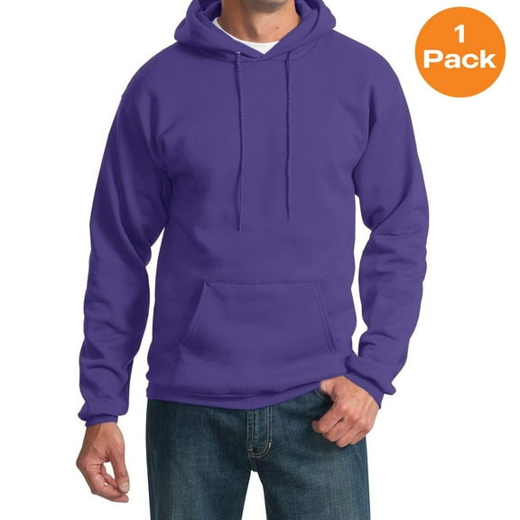 Port & Company PC90H Essential Fleece Pullover Hooded Sweatshirt , Purple, 3XL, Mens Hoodies and Sweatshirts