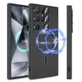 thumbnail image 4 of Innens Case with Screen Protector with Camera Lens Film for Samsung Galaxy S24 Ultra/S24 Plus/S24 Liquid Silicon Magnetic Cover, Black, 4 of 14