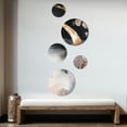 thumbnail image 3 of Designart "Unveiling Reverie in Rose Gold II" Abstract Floral Metal Wall Art Set of 5 Piece, 3 of 5