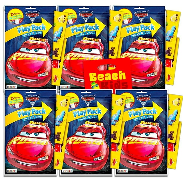 Party Favors Disney Cars Ultimate 6 juegos con pegatinas y libros