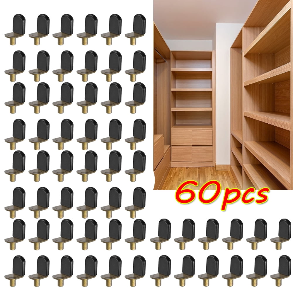 Shelf Pins Shelf Support Pegs for Furniture Bookcase Shelves Closet Shelf Supports(60PCS