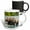 Multicolor, variant on 3drose, Alaska, Lake Clark. Mom and Two Cubs Walking Along the Shoreline., 11oz Two-tone Yellow Mug