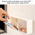 thumbnail image 6 of Self-adhesive Small Storage Box, Wall-mounted Debris Rack, Punch-free Finishing Box, Transparent HIPS+PS Box, Multi-scene Ring Earring Swab Storage, White Home Office Organizer, 6 of 9