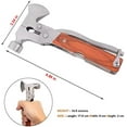 thumbnail image 3 of Multitool Hammer Camping Gear Accessories Survival Kits 14 in 1 Multifunction Tool Portable Folding Wood Handle Stainless Steel Multipurpose Equipment For Outdoor Hiking Hunting Tactic Unique Gifts, 3 of 7