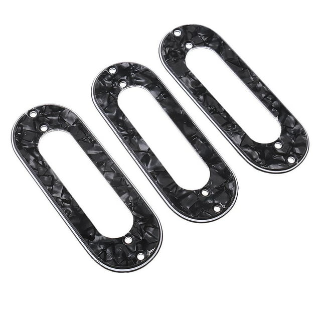 Marco de anillo de montaje de pastilla de bobina simple de guitarra 3 uds para piezas de guitarra ST Negro Yuyangstore Anillo de montaje de pastillas de guitarra