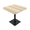 Blonde Surfside Ash w/Black Base, variant on 45" Small Dou Bistro Height Table Square Metal Base Bar Table