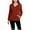Red, variant on Otntypg Fashion Women Hoodie Sweater Tops Lightweight Casual Fall Spring Long Sleeve Ribbed Knit Drawstring Button V Neck Hooded Pullover Sweatshirts with Pockets Light Blue XXL