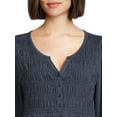 thumbnail image 4 of Time and Tru Women’s Smocked Peplum Top, Sizes XS-3XL, 4 of 5