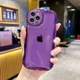 thumbnail image 5 of for iPhone 13 Pro Max Case 6.7 inch, Cute Clear Bubble Shell Case Frame Wavy Edge Transparent Full Protective Soft TPU Shockproof Phone Cover for Women Girls(Purple,for iPhone 13 Pro Max), 5 of 14