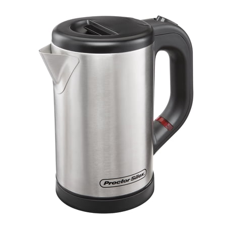 Proctor Silex Compact Size Electric Kettle, Stainless Steel, Model 40940