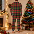 thumbnail image 4 of KeShDi Christmas Pajamas Men's Christmas Fashion Christmas Plaid Print Tops And Pants Pajama Suit Homewear Wine 2X, 4 of 5