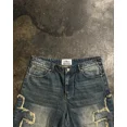 thumbnail image 4 of Pantalones cortos de mezclilla y2k para hombre, pantalones de chándal desgastados, diseño bordado de borde cruzado, alta calidad, estilo hip hop, Verano, 4 of 5