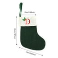 thumbnail image 4 of JeashCHAT 8 Inch Mini Initial Christmas Stocking Monogram Embroidered Christmas Stocking Green Knitted Small Christmas Stocking Christmas Decorations Candy Bag Socks, 4 of 4