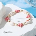 thumbnail image 5 of Nvzi Pulsera de tobillo con forma de estrella de mar y tortuga azul Pulsera de tobillo con forma de estrella de mar y tortuga azul Pulsera de cuerda Pulsera de estrellas de mar coloridas Joyas , rojo, 5 of 5