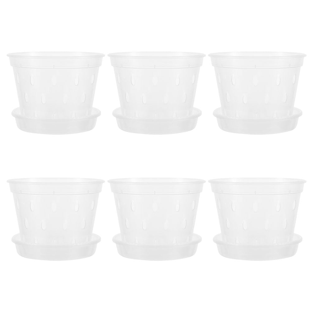 Hemoton 6 Sets Orchid Pots Transparent Breathable Orchid Pots and