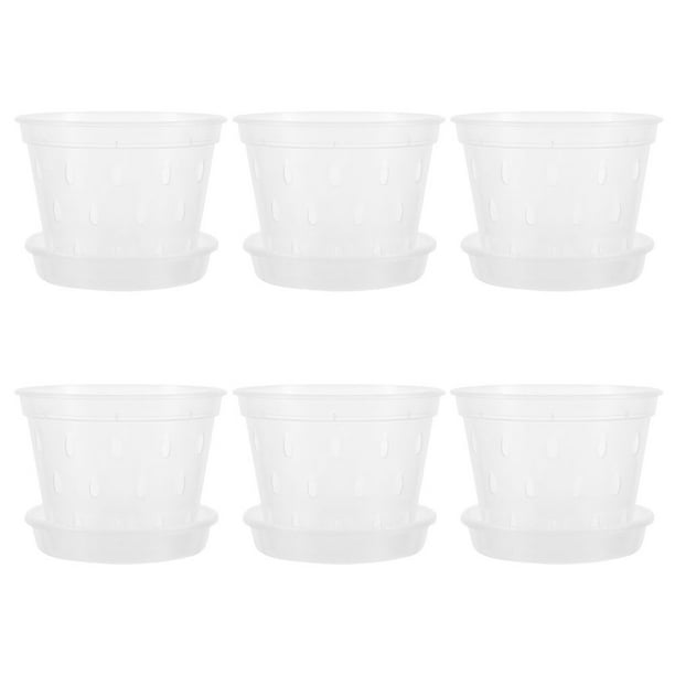 Hemoton 6 Sets Orchid Pots Transparent Breathable Orchid Pots and