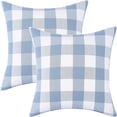 thumbnail image 1 of 2 Pcs Checkered Throw Pillow Covers, 18 x18 inch Square Buffalo Plaid Throw Pillow Cases, 1 of 5