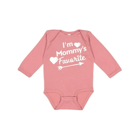 

Inktastic I m Mommy s Favorite with Arrow and Hearts Gift Baby Boy or Baby Girl Long Sleeve Bodysuit