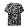 thumbnail image 7 of Men's Leopard Pattern T Shirts Crewneck Short Sleeve Stretch Pullover Casual Workout Athletic Undershirts, 7 of 7