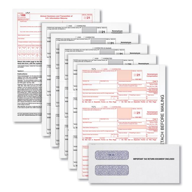 100 Pack 50 Sheets, 2 Forms Per Sheet 2020 Blue Summit Supplies 1099 NEC Copy A Forms Copy A ONLY 100 Pack New Tax Forms for Reporting Nonemployee Compensation for Independent Contractors