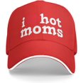 thumbnail image 2 of I Love hot Moms Baseball Cap Women Cowboy hat Men Hats Sun Hat Dad Hat Trucker hat Black, 2 of 8