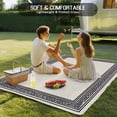 thumbnail image 4 of Black Cream Greek Key Outdoor Rug 3x5 Ft - Reversible Patio Rug Outdoor Camping Rugs, Geometric Greece Ancient Rustic Washable Indoor Outdoor Area Rugs, Non-Slip Outdoor Carpet Runner for Deck/Porch, 4 of 8