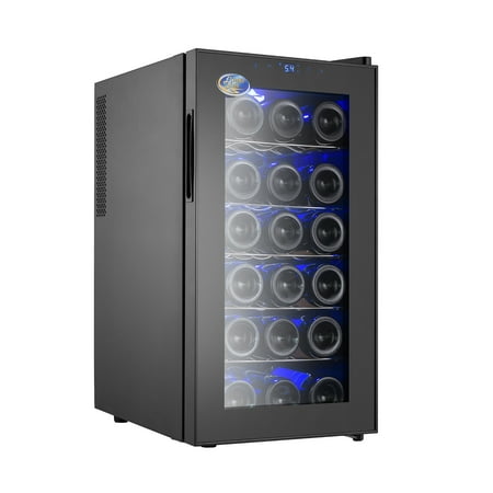 18 Bottle Wine Cooler- Thermoelectric Fridge to Chill Red or White, Digital Temperature Display, Reversible Glass Door, Model #5320 by Electro
