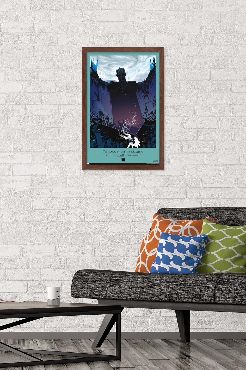 Game of Thrones - Long Night Wall Poster, 14.725" x 22.375", Framed