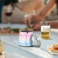thumbnail image 5 of Yayeee Ashtray with Lid for Cigarette Smokeless Stainless Steel Home Ash Holder, Light Pink Stripes, 5 of 7