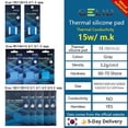 thumbnail image 2 of GELID Solutions GP-Ultimate 15W/MK Thermal Pad CPU/GPU Graphics Motherboard Silicone Grease Pad Heat Dissipation Silicone Pad Size 90X50 2PC thickness 1.5mm, 2 of 5