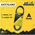 thumbnail image 2 of HERO® 1/2 inch x 49 inch Aramid Kevlar Lawn Mower Belt Replacement For Reference A47 4L490, 2 of 2