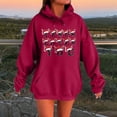thumbnail image 2 of WILLBEST Sudadera de Mujer, Estilo Casual de Invierno, con Estampado Navideño Del Alfabeto, Cordón Ajustable, Bolsillo y Manga Larga Chica​​, 2 of 4