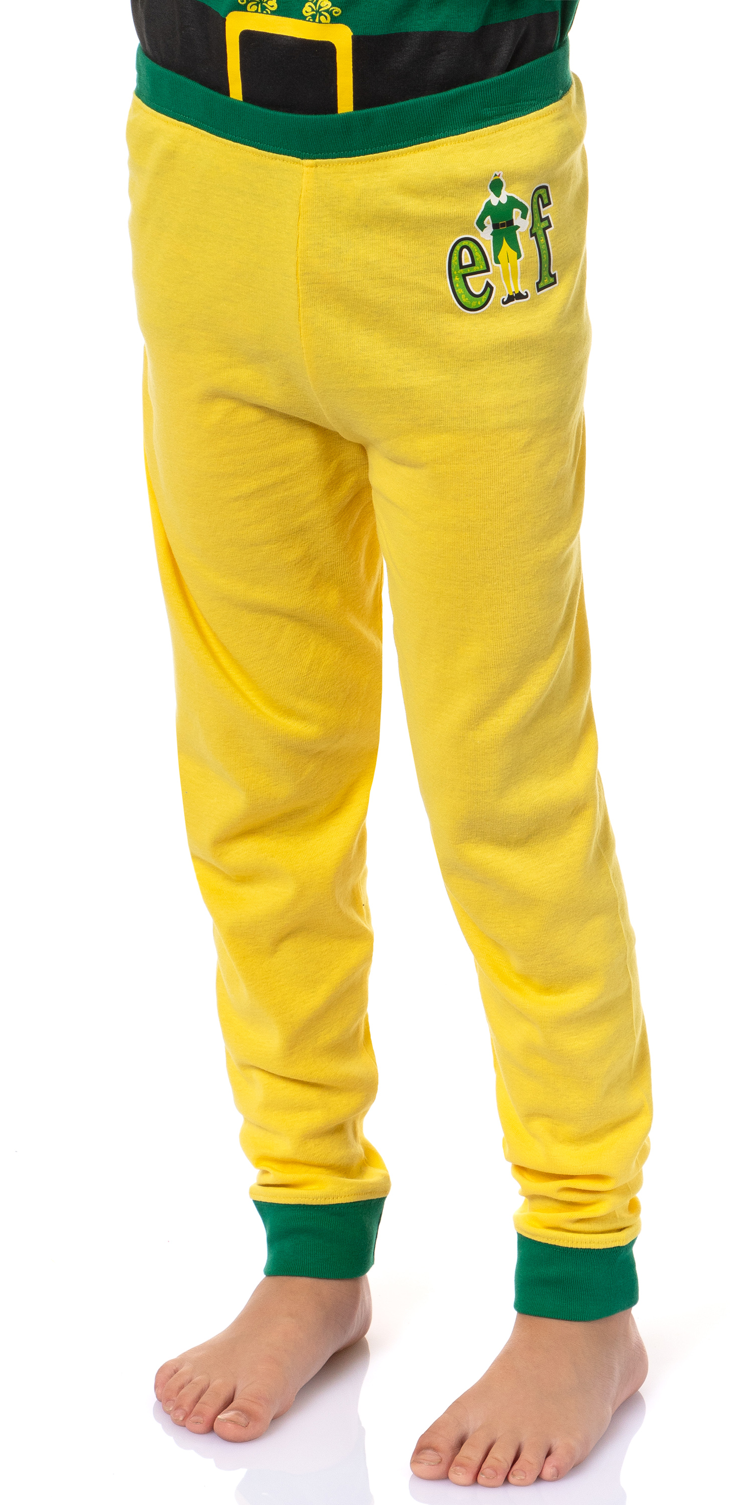 Elf Holiday Classic Movie Boy's Buddy The Elf Tight Fit Long Sleeve Long Pant Loungewear Sleep Pajama Set