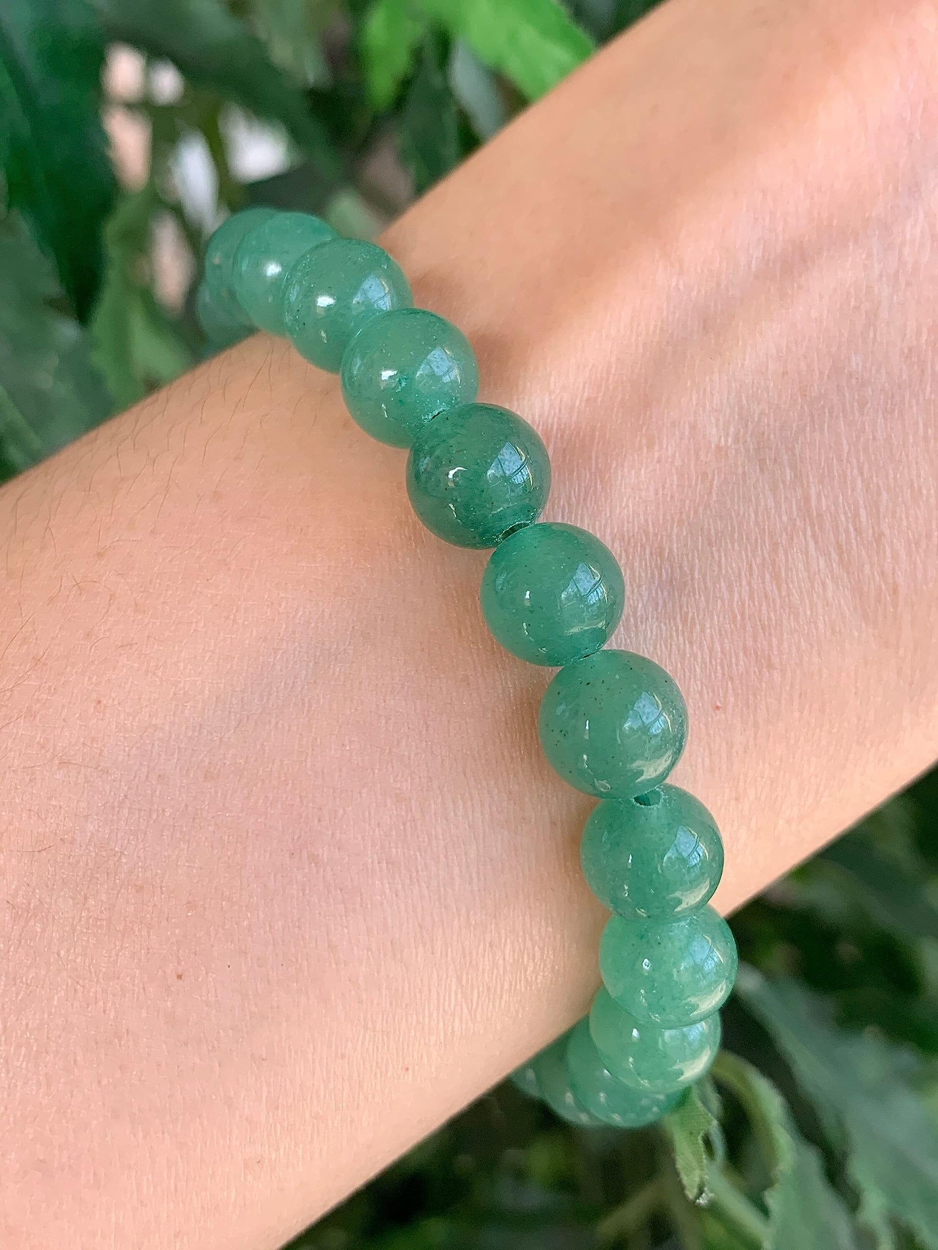 Green Aventurine Crystal Bead Bracelet 8mm, Wholesale Genuine Green Aventurine Stretch Gemstone Bracelet, Gift for Men & Women (10)