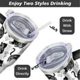 thumbnail image 4 of 40 oz Cat Tumbler with Handle and Straw, Cat Stainless Steel Vacuum Insulated Travel Coffee Mug Cup Water Bottle, Cat Stuff Accessories Decor, Cat Lover Gifts for Women Girls, 4 of 6