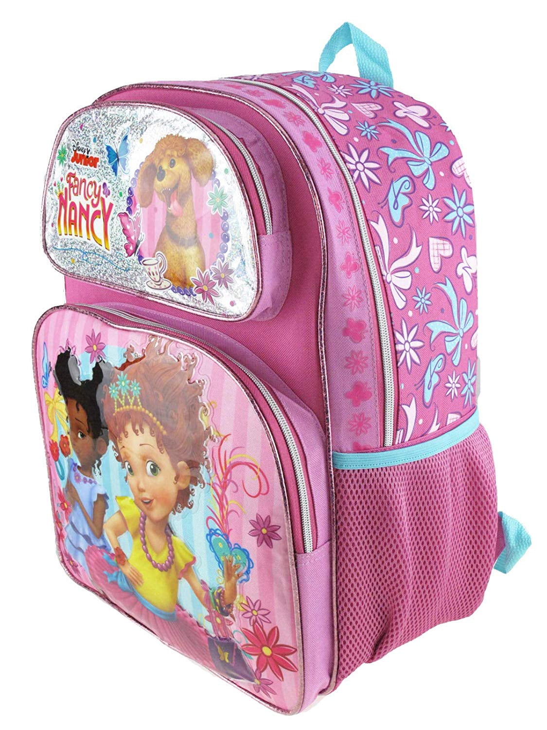 Fancy Nancy Backpack 12 inch Book Bag Travel Bag Package with Pencils and Sharpeners