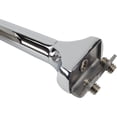 thumbnail image 3 of Speedway Motors Universal Stainless Clamp-On Door Edge Rear View Mirror, 4-Inch Round Flat Glass with 4.5-Inch Arm, Reversible Left or Right-Side Fit, Chrome Arm and Base, 3 of 5
