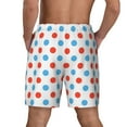 thumbnail image 4 of Uemuo Red Blue Polka Dots Pattern Mens Swim Trunks Quick Dry Board Shorts with Mesh Lining, Stretch Beach Shorts Quick Dry No-Chafing Board Shorts-X-Large, 4 of 9
