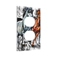 thumbnail image 2 of Kll Four Running Horses Wall Plate,Gloss Finish,Standard Size 1 - 5" X 3", Polycarbonate Thermoplastic,Electric Receptacle Plug Covers, 2 of 8