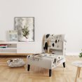 thumbnail image 2 of Designart "Minimalist Exploration Beige Suprematism II" Multi-Color Abstract Suprematism Upholstered Accent Chair - Modern Arm Chair For Bedroom, 2 of 7
